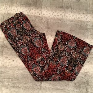 Floral print flare pants